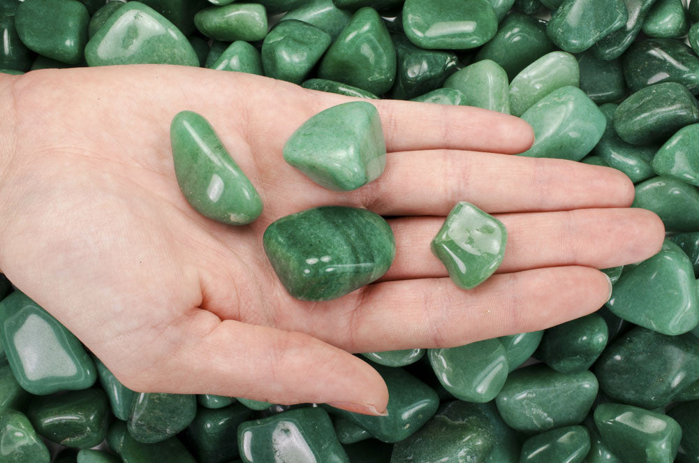 GREEN AVENTURINE (Grade A Natural) Tumbled Polished Stones Gemstone Rocks  for Healing, Yoga, Meditation, Reiki, Crafts, Jewelry Supplies