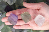 Natural Unpolished Rainbow Fluorite Octahedron Crystals from China - Large Size